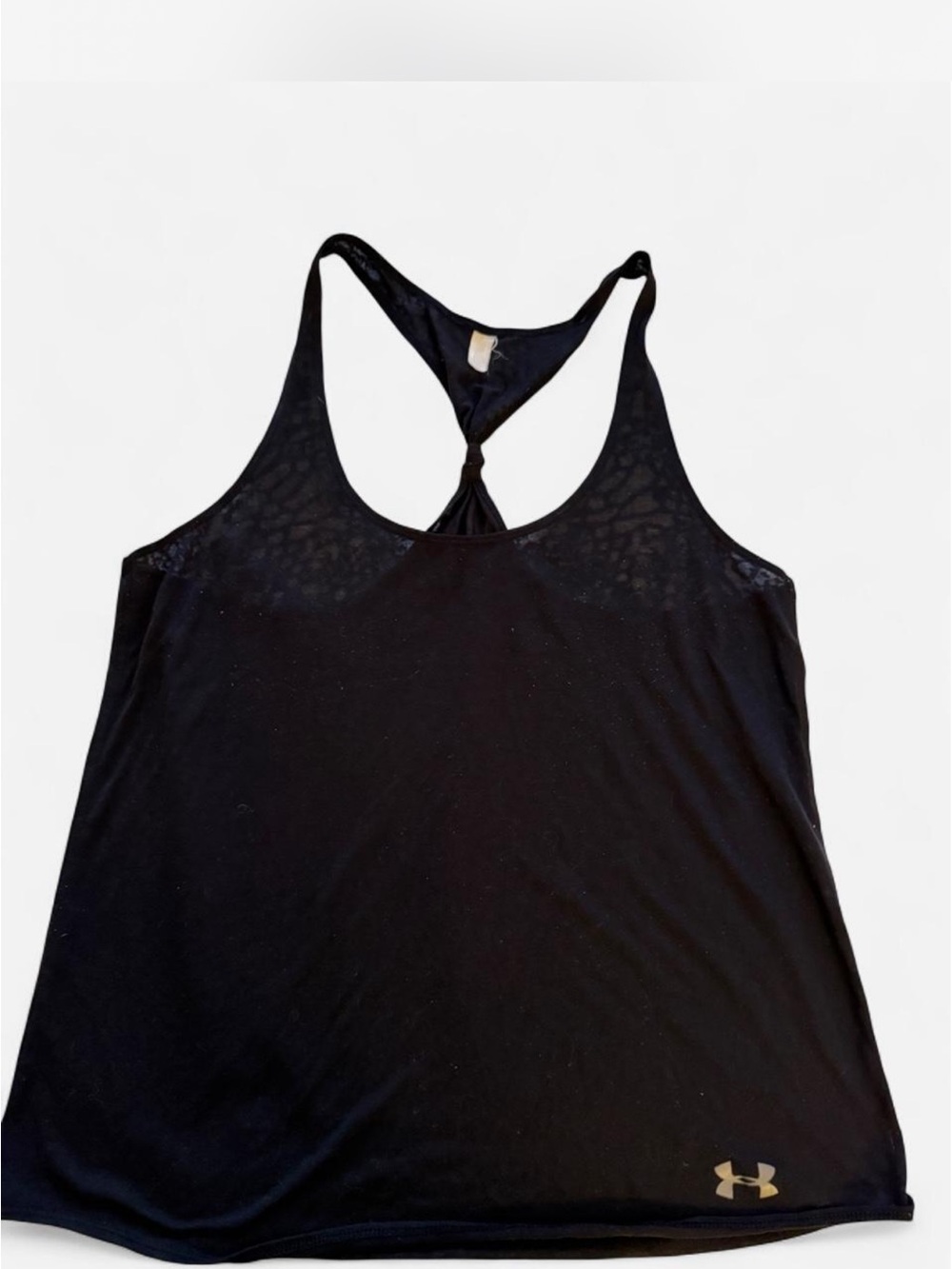 Under Armour Black Sheer Twist-Back Athletic Tank